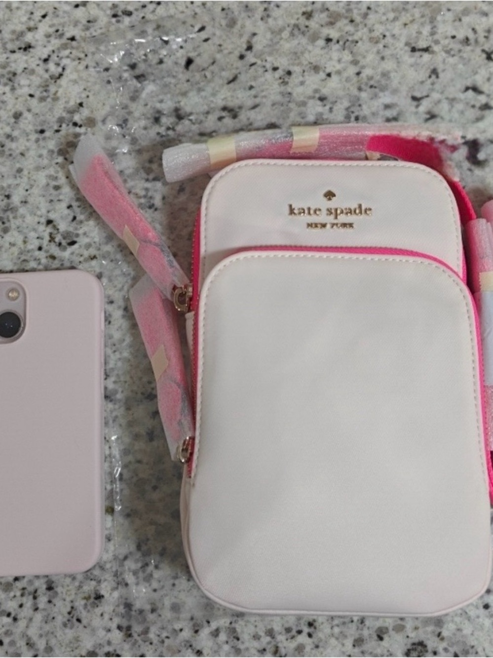 kate spade Hot Pink and Cream Chelsea Crossbody Bag - Picture 3 of 4
